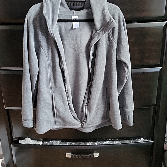 Athletic works extra large 16-18 full zip medium gray hoodie - Picture 1 of 7